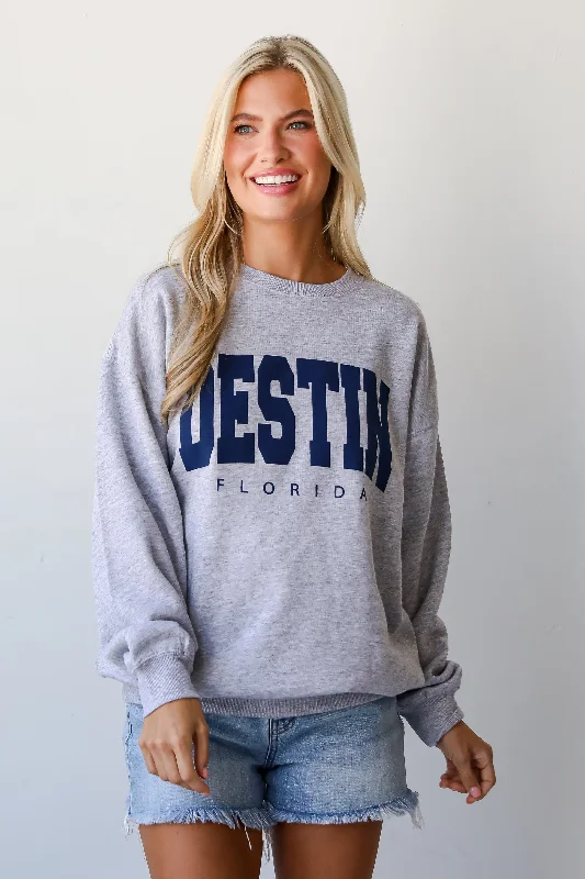 Shop Our Looks Light Heather Grey Destin Florida Sweatshirt